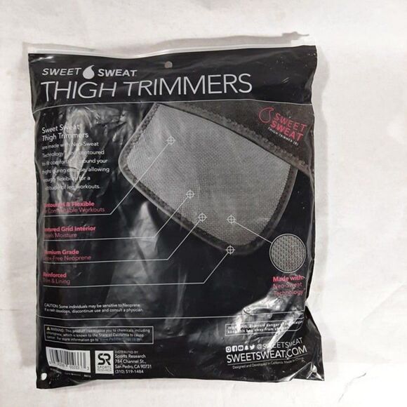 Sweet Sweat Thigh Trimmers Medium 1 Pair For Women and Men - Picture 2 of 2